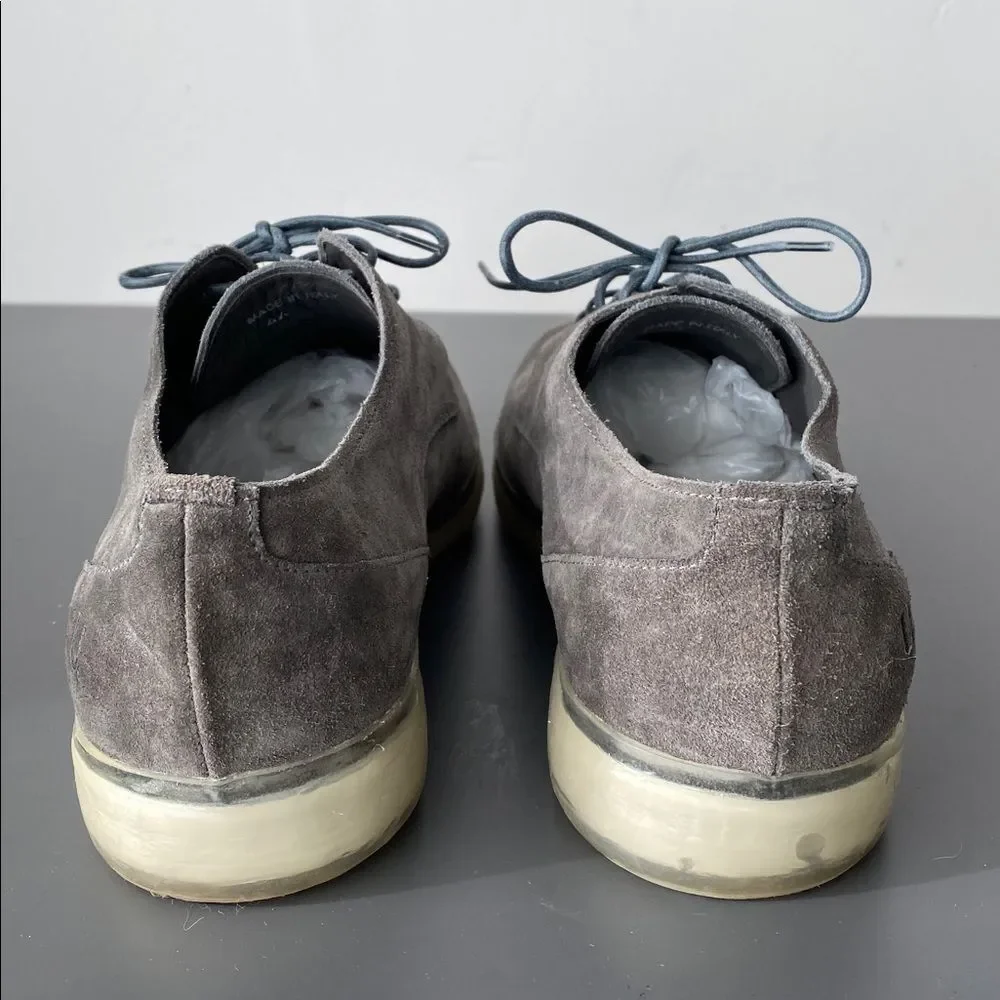 Untamed Street Gray Suede Men's Shoes 44 (US 10) Made in Italy Street Business